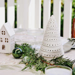 CHRISTMAS TREE WHITE TABLE DECORATION LRG - Pure Apotheca