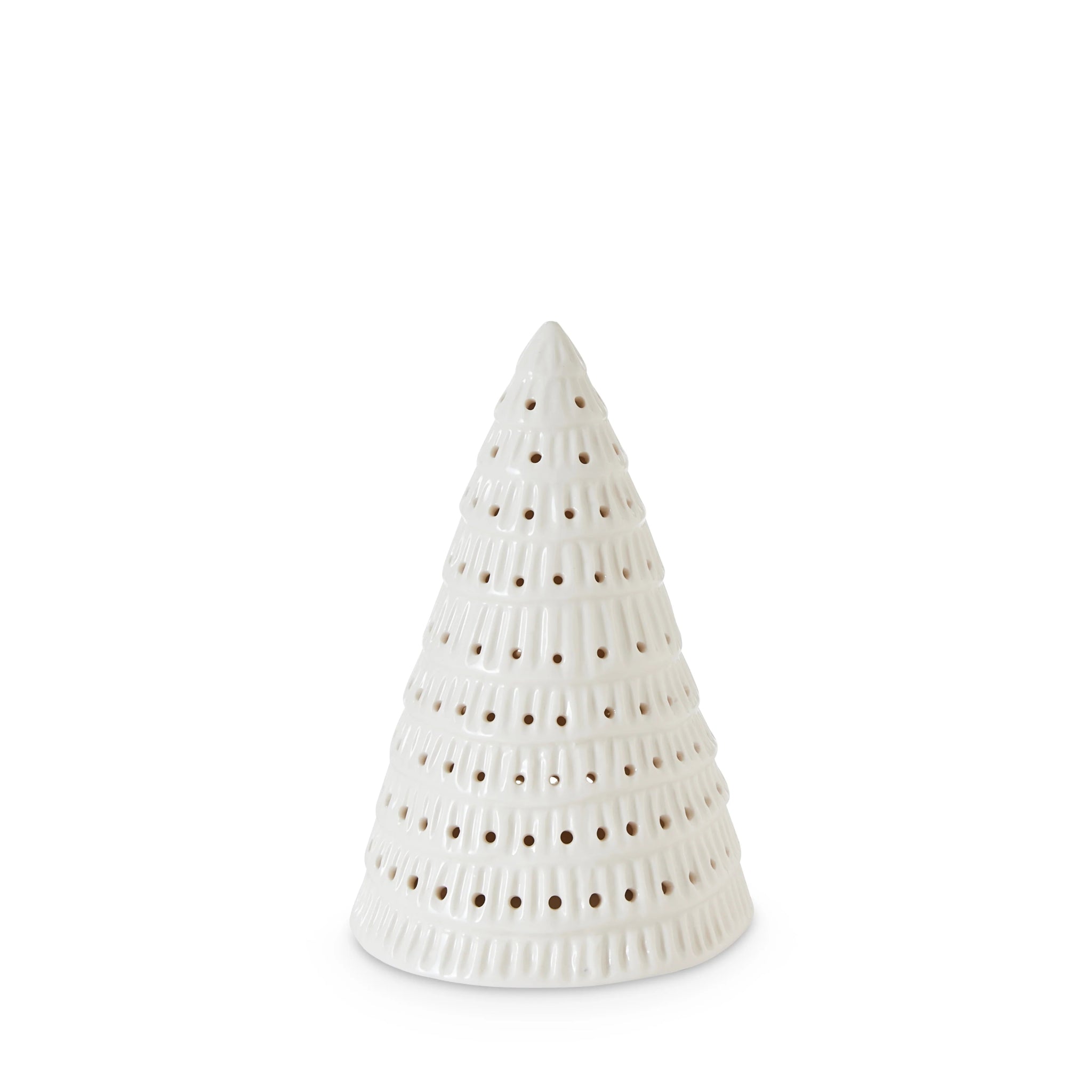 CHRISTMAS TREE WHITE TABLE DECORATION SML - Pure Apotheca