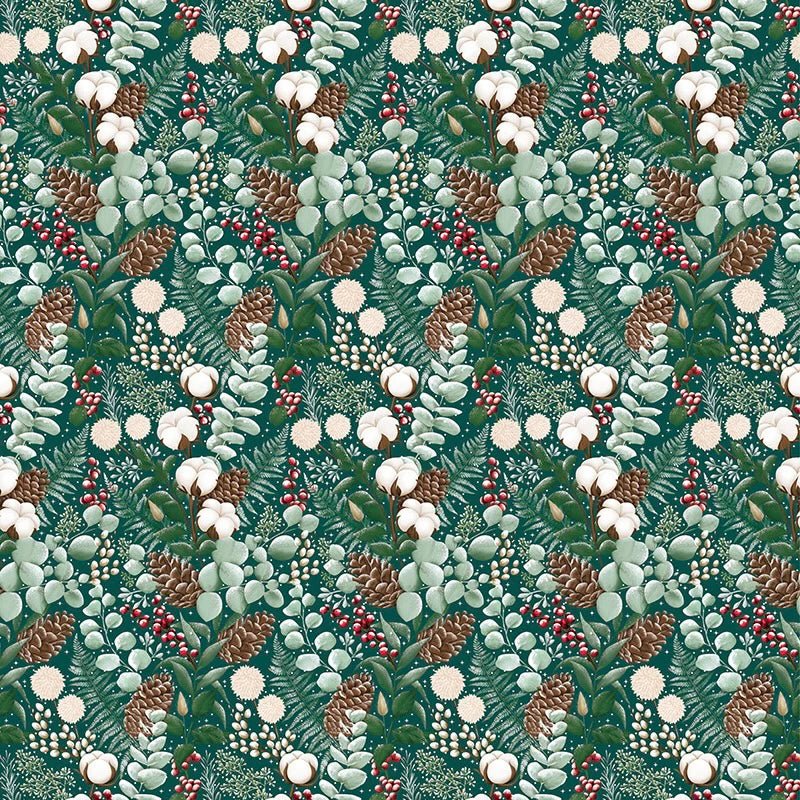 Christmas Wrapping Paper Roll 3m - Winterberry - Pure Apotheca