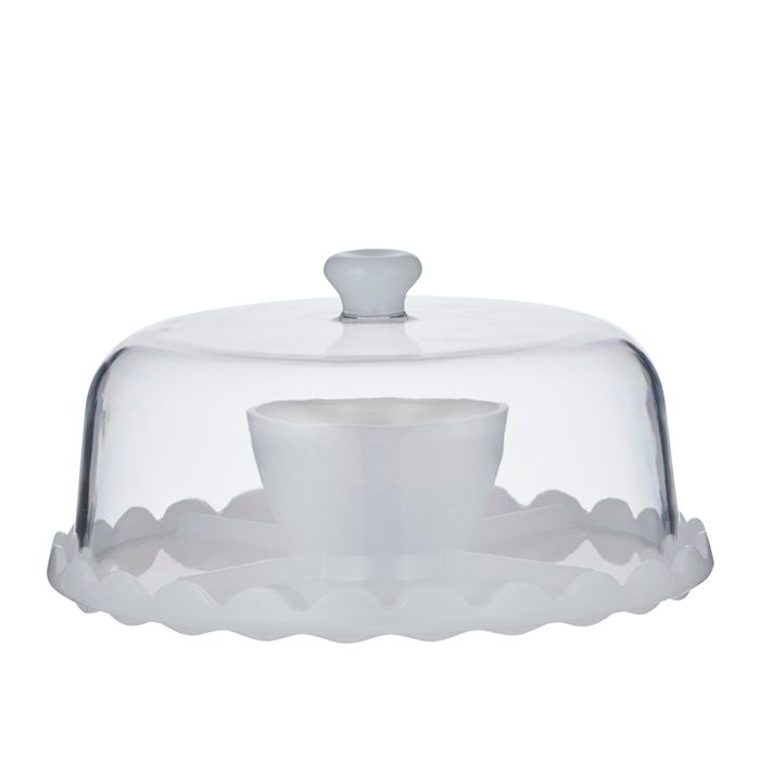 Cibo Acrylic 2 - in - 1 Cake Dome and Dip Server - Pure Apotheca