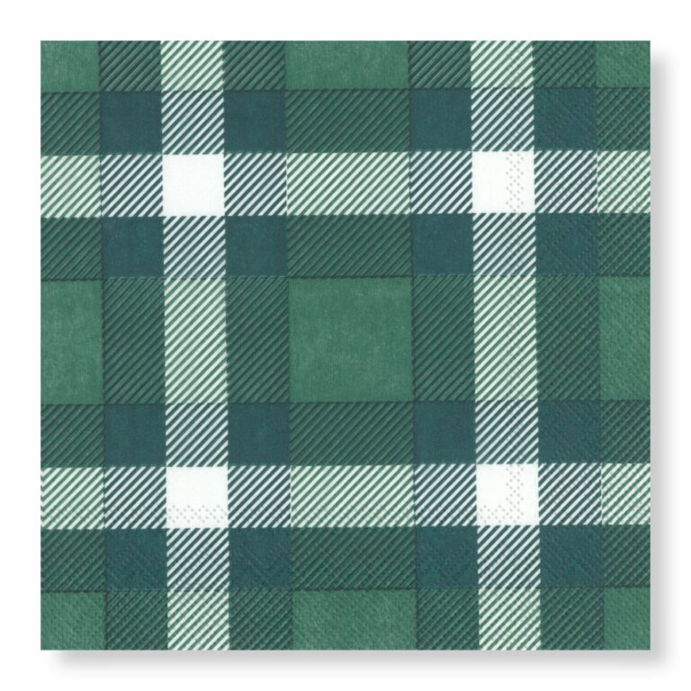 Classic Plaid Green Luncheon Napkins 20pk - Pure Apotheca