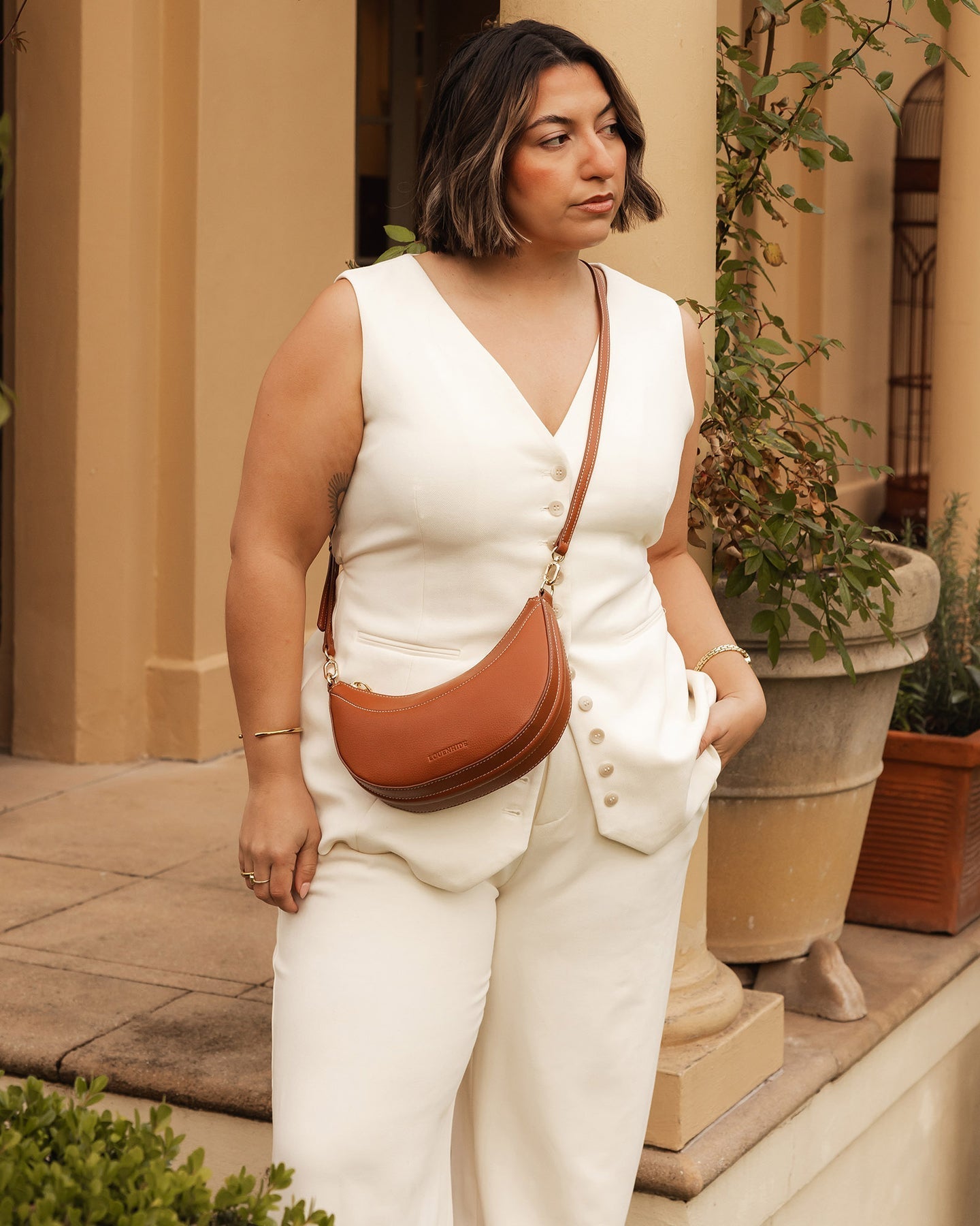 Claudia Shoulder Bag Tan - Pure Apotheca