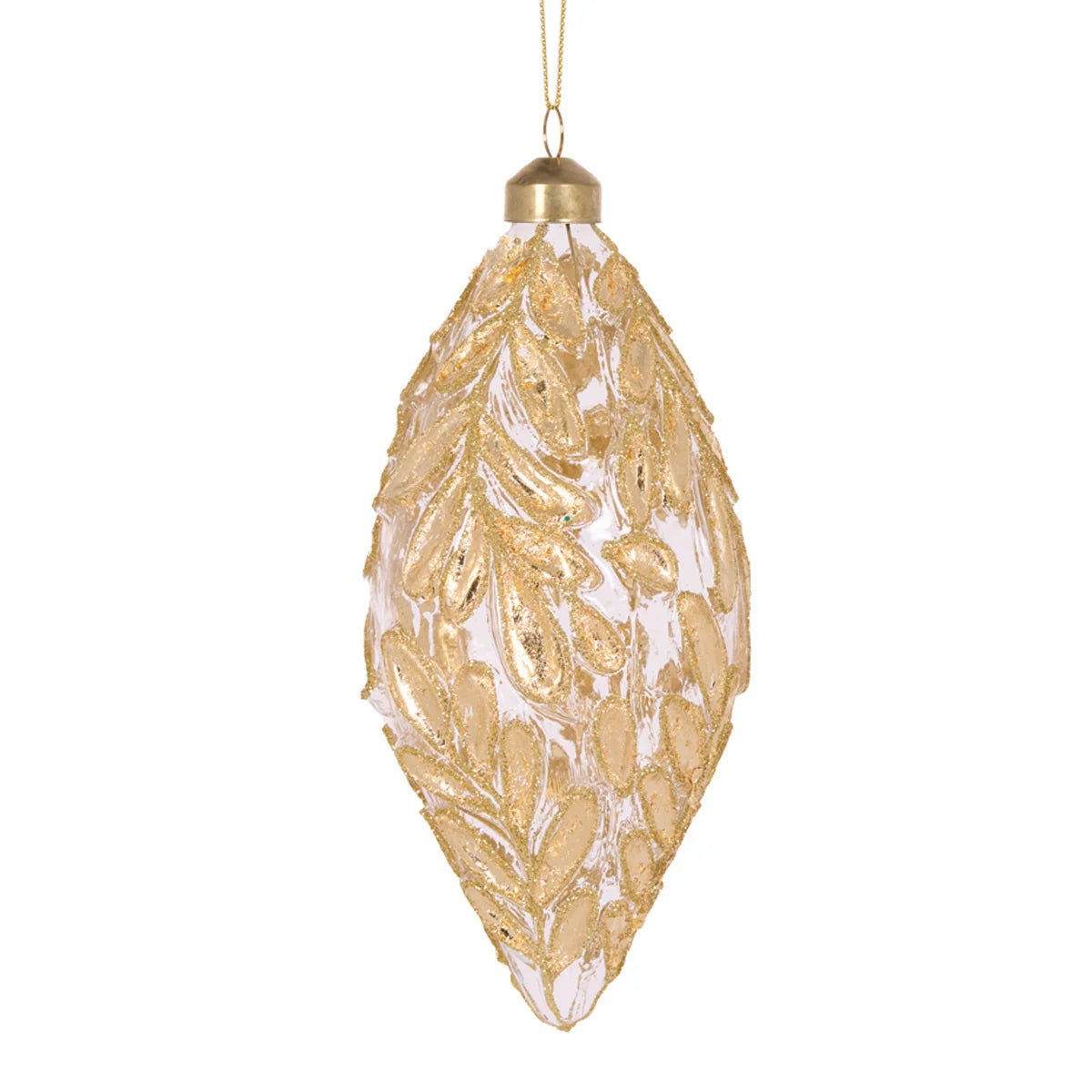 CLEAR FOILED FOLIAGE DROP BAUBLE - Pure Apotheca