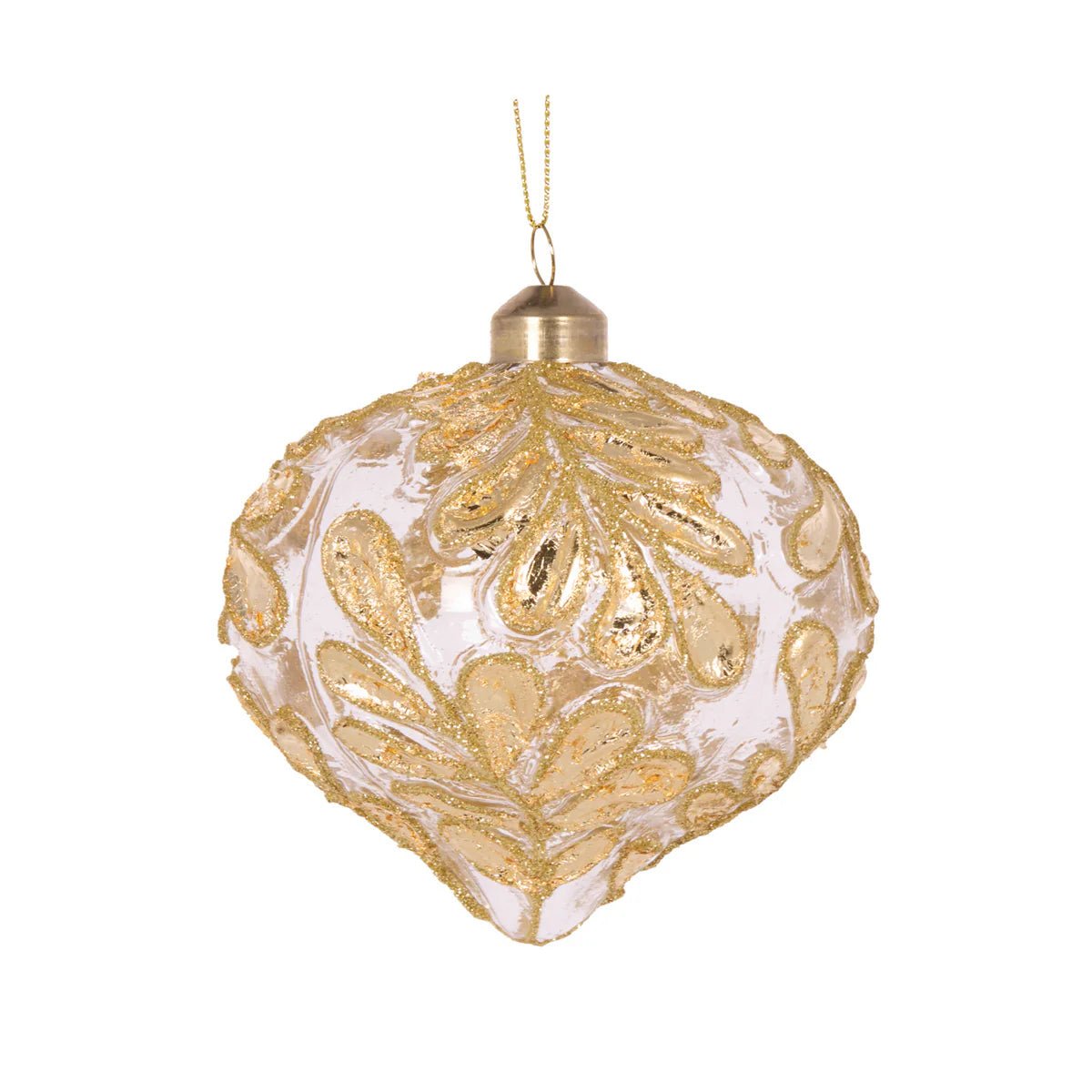 CLEAR FOILED FOLIAGE ONION BAUBLE - Pure Apotheca