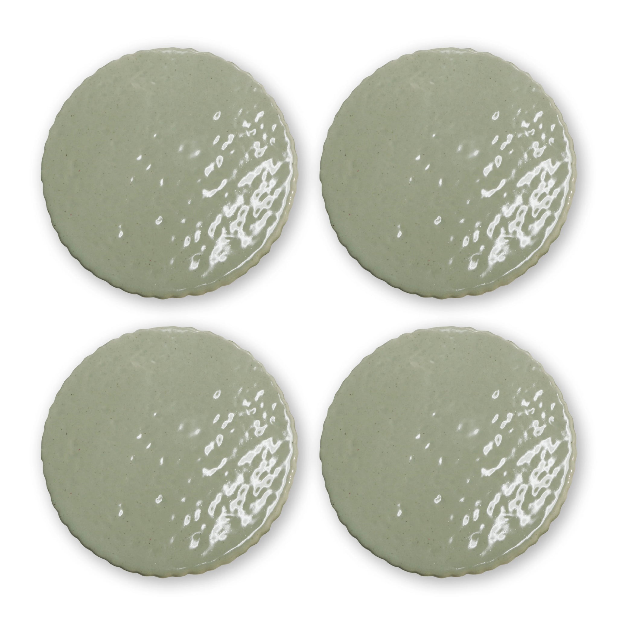 CLEO SAGE SPECKLE CERAMIC COASTER SET/4 - Pure Apotheca