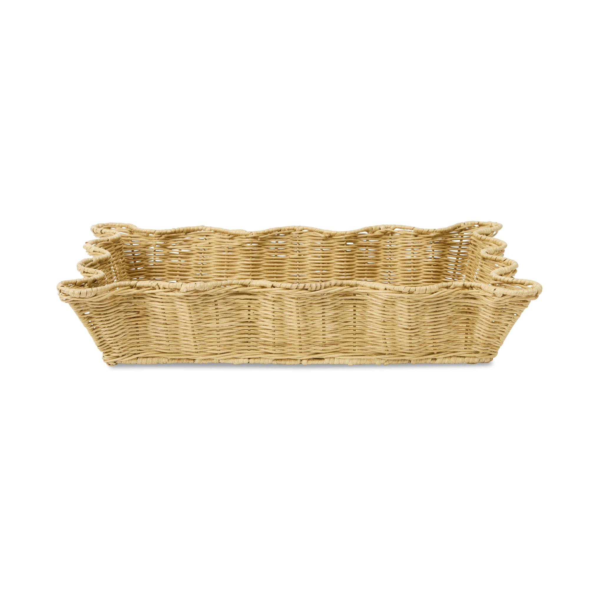 CLOVELLY RATTAN WAVY TRAY SET/2 - Pure Apotheca