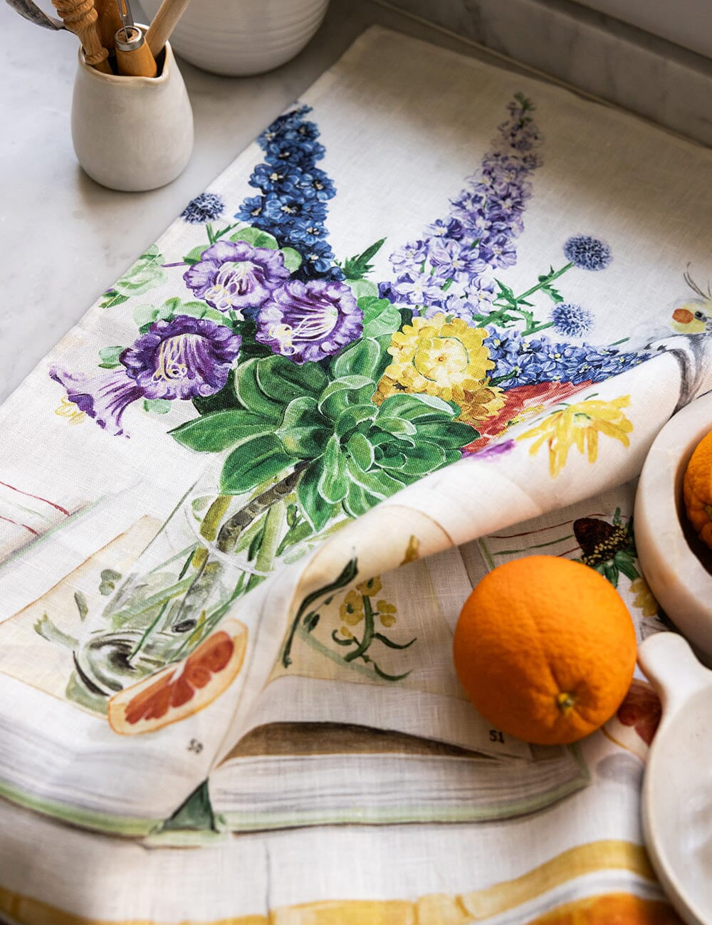 Cockatiel Linen Tea Towel - Pure Apotheca