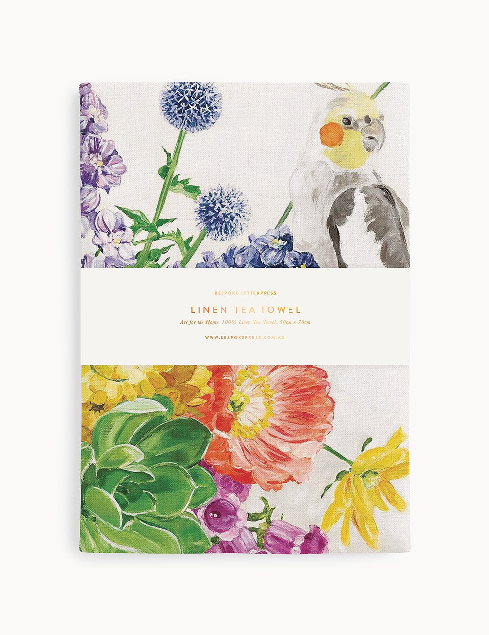 Cockatiel Linen Tea Towel - Pure Apotheca