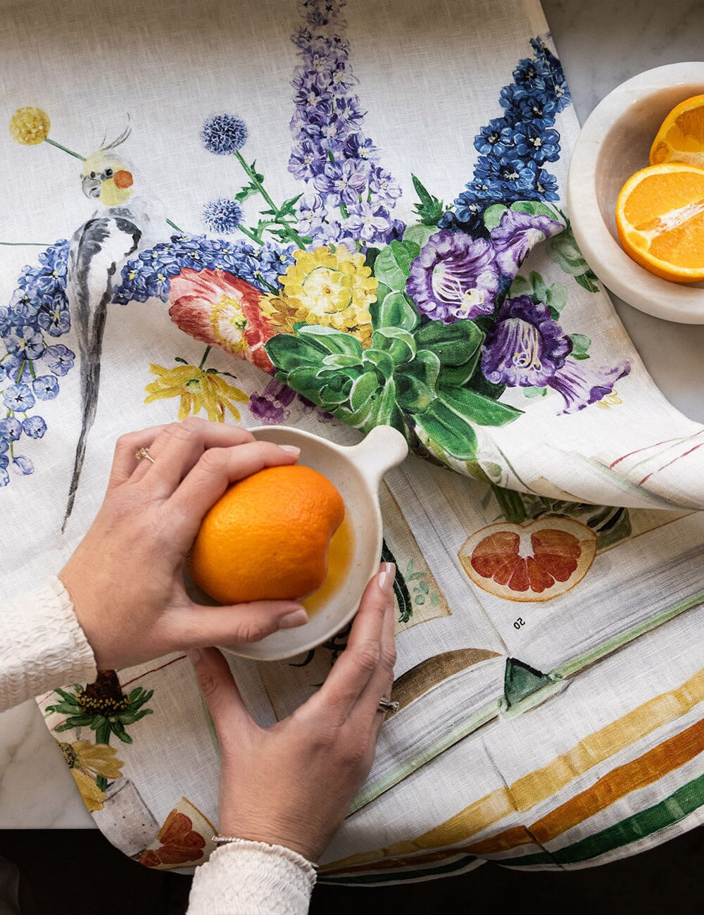 Cockatiel Linen Tea Towel - Pure Apotheca