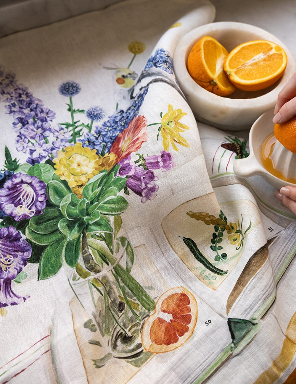 Cockatiel Linen Tea Towel - Pure Apotheca