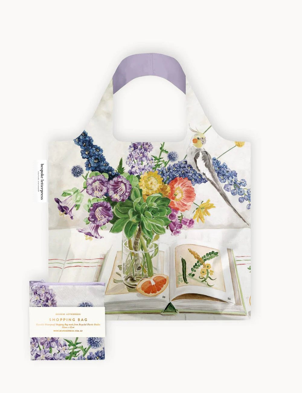 Cockatiel Reusable Large Shopping Bag - Pure Apotheca