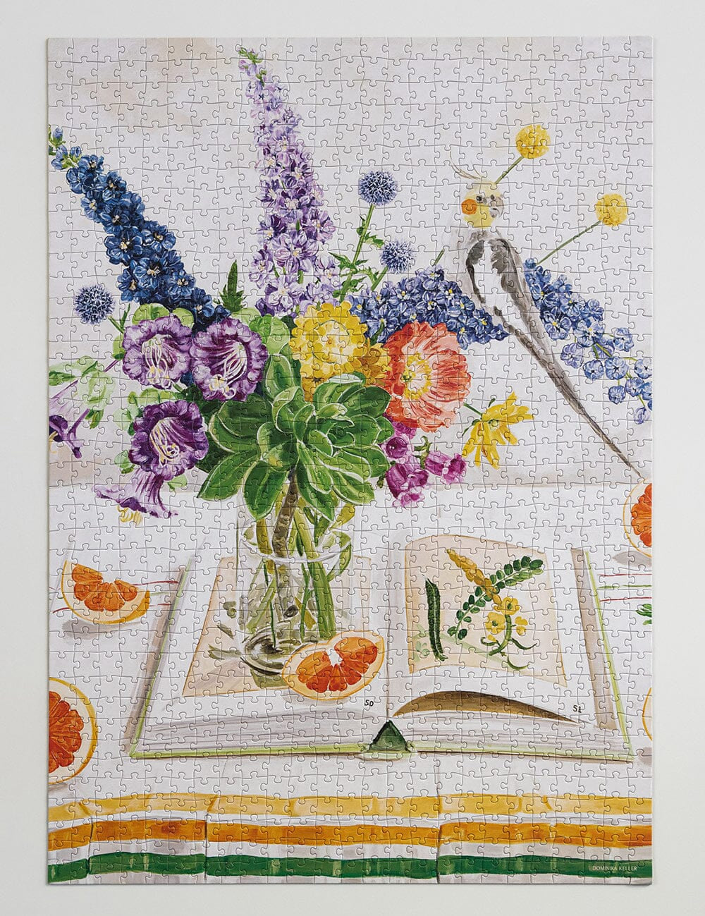 Cockatiels & Ruby Grapefruit 1000pc Puzzle - Pure Apotheca