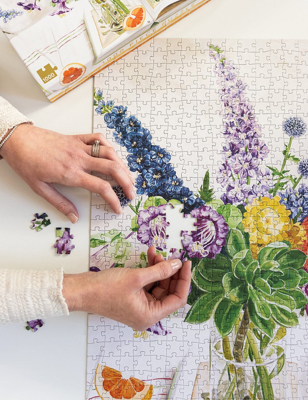 Cockatiels & Ruby Grapefruit 1000pc Puzzle - Pure Apotheca
