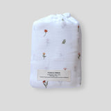 Cream Floral Muslin Swaddle - Pure Apotheca