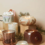 Cypress & Fir Frosted White Glass Metallic Etching Candle 400g - Pure Apotheca