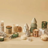 Cypress & Fir Frosted White Ribbed Candle LRG - Pure Apotheca