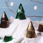 Cypress & Fir Gold Stacked Tree Candle 198g - Pure Apotheca