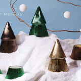 Cypress & Fir Gold Stacked Tree Candle 198g - Pure Apotheca