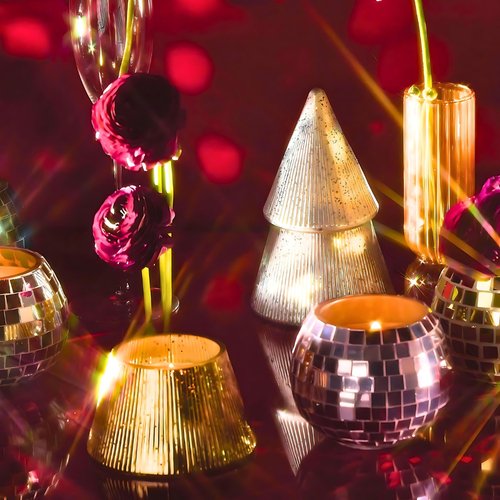 Cypress & Fir Gold Stacked Tree Candle 198g - Pure Apotheca