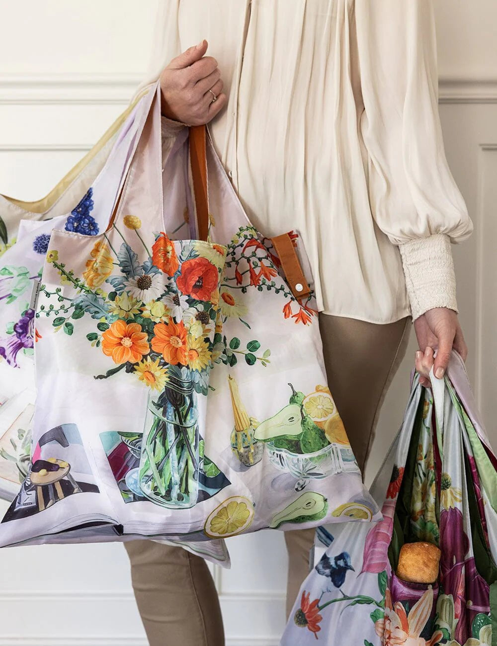 Early February Bouquet Reusable Large Shopping Bag - Pure Apotheca