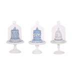 ELABORATE FROSTY BLUE CAKE CLOCHES 3/ASST - Pure Apotheca