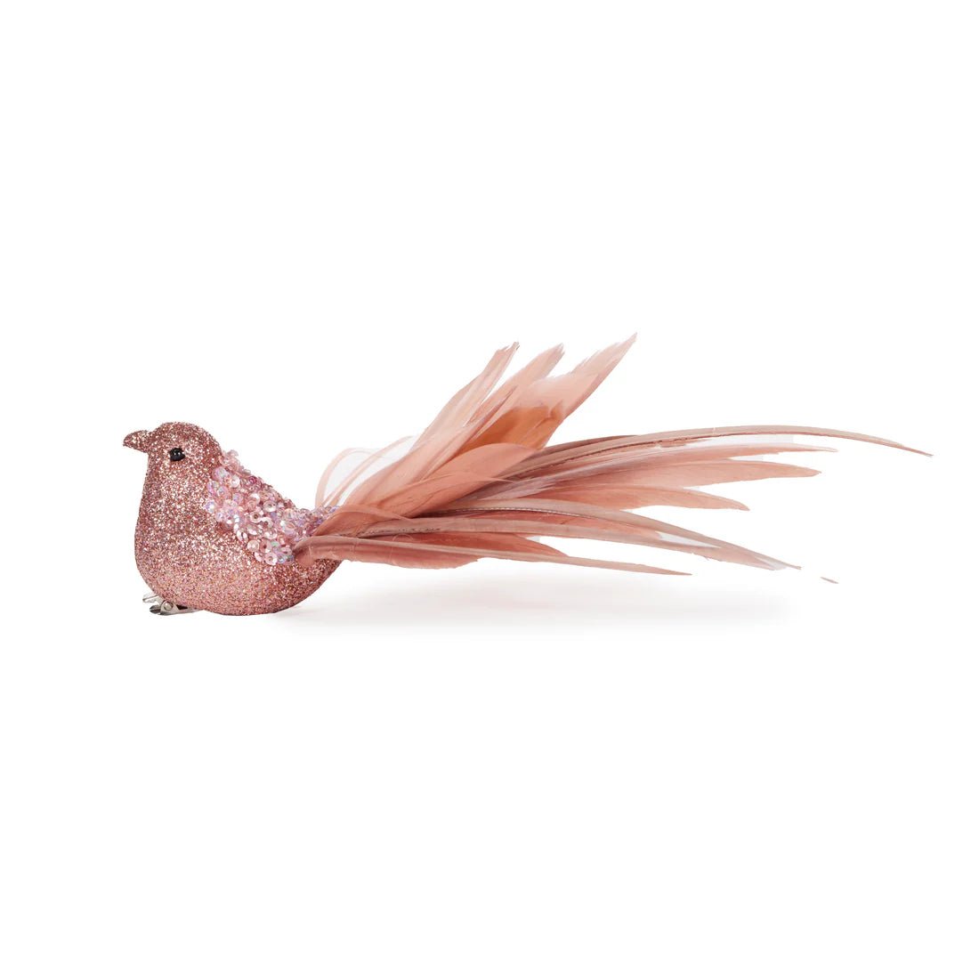 ELABORATE PINK FEATHER CLIP BIRD - Pure Apotheca