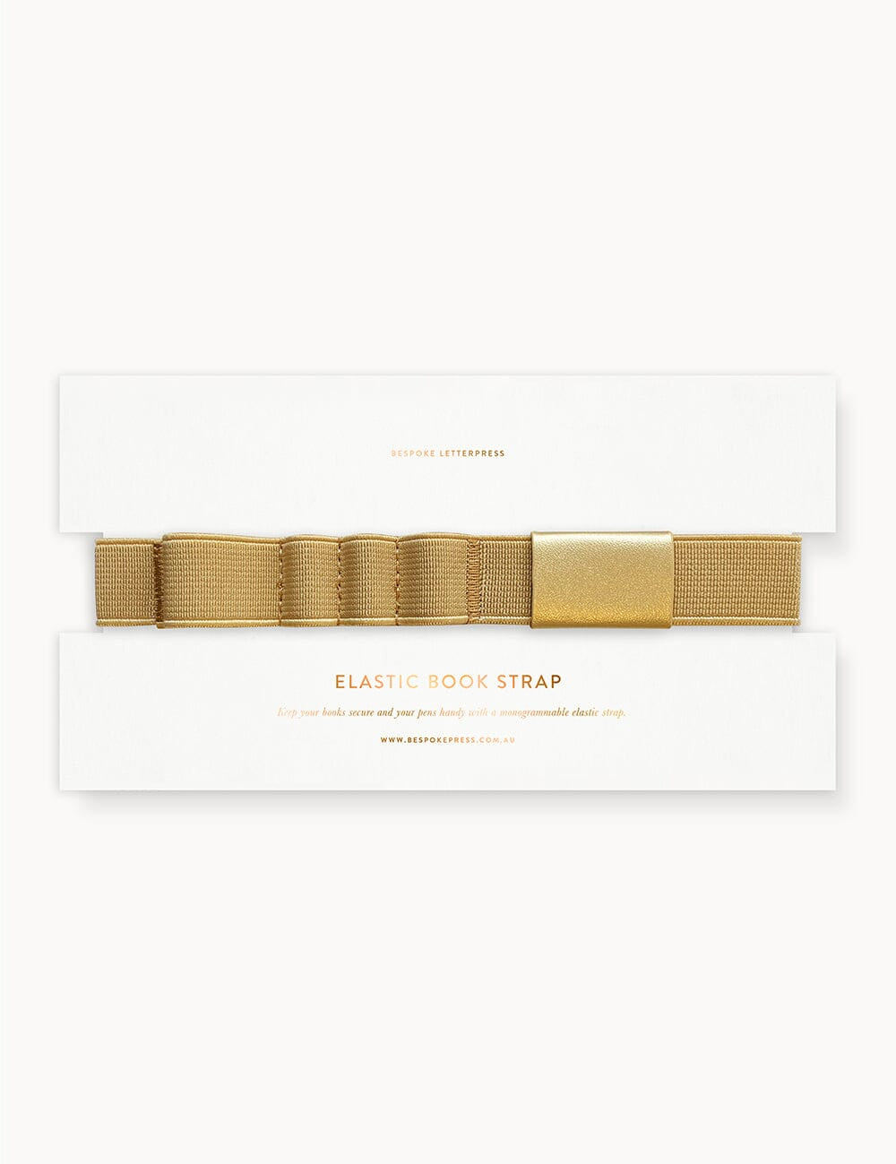 Elastic Book Strap Gold - Pure Apotheca