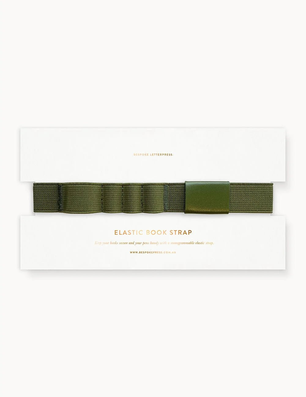 Elastic Book Strap - Olive - Pure Apotheca