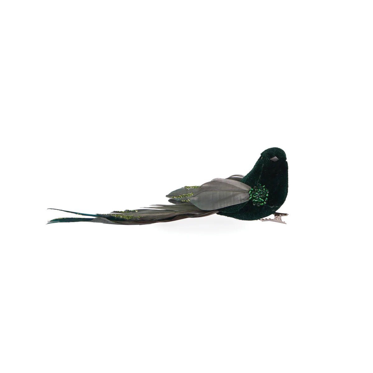EMERALD LONG TAILED FEATHER BIRD - Pure Apotheca