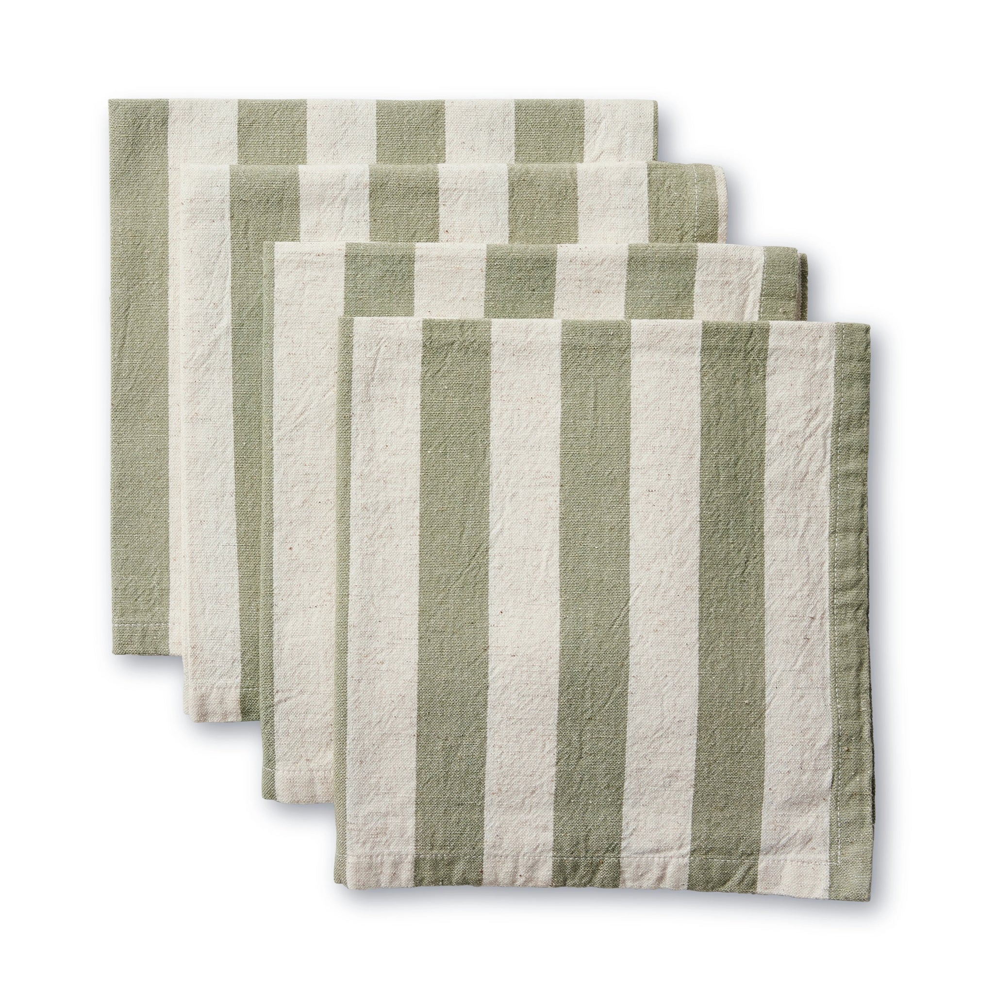 ESTELLE GREEN STRIPE NAPKIN SET/4 - Pure Apotheca