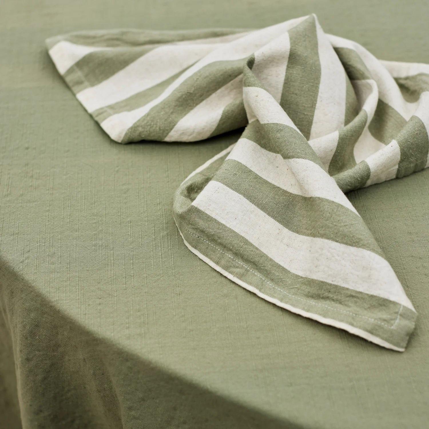 ESTELLE GREEN STRIPE NAPKIN SET/4 - Pure Apotheca