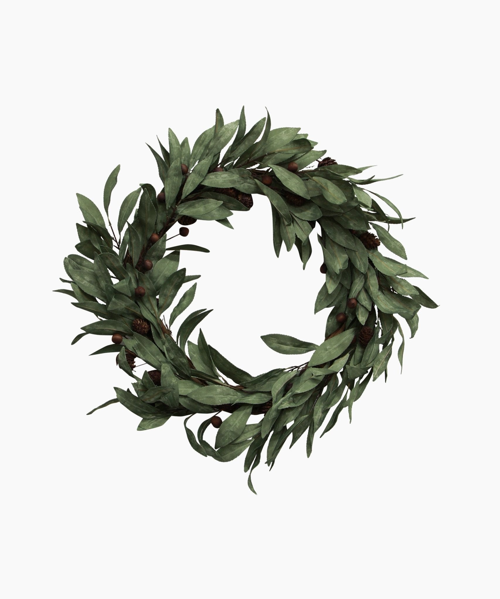 Eucalyptus & Brown Wood Berry Wreath Large - Pure Apotheca