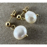 Eva Pearl Drop on Gold Stud - Pure Apotheca