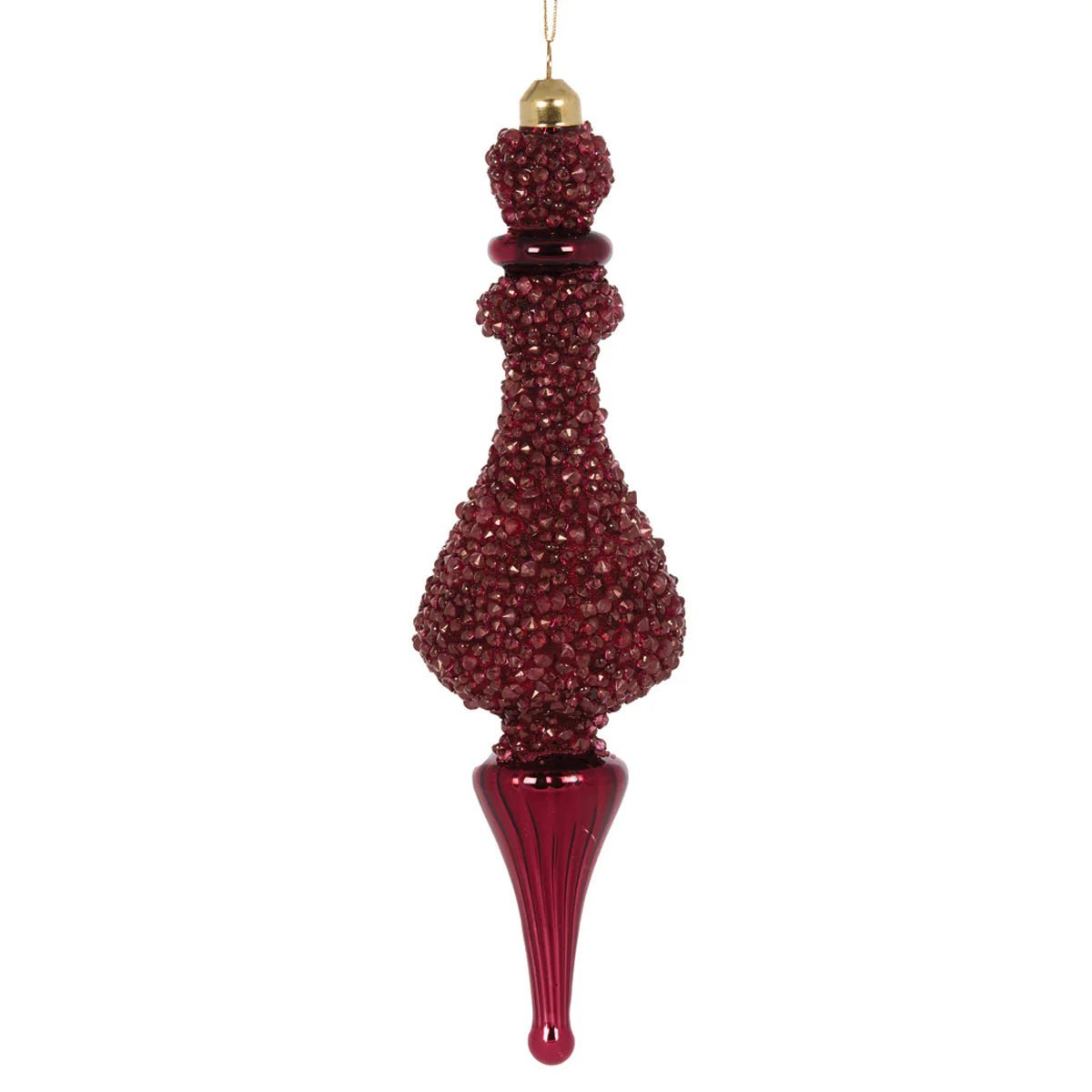 EXQUISITE BEADED BURGUNDY FINIAL - Pure Apotheca