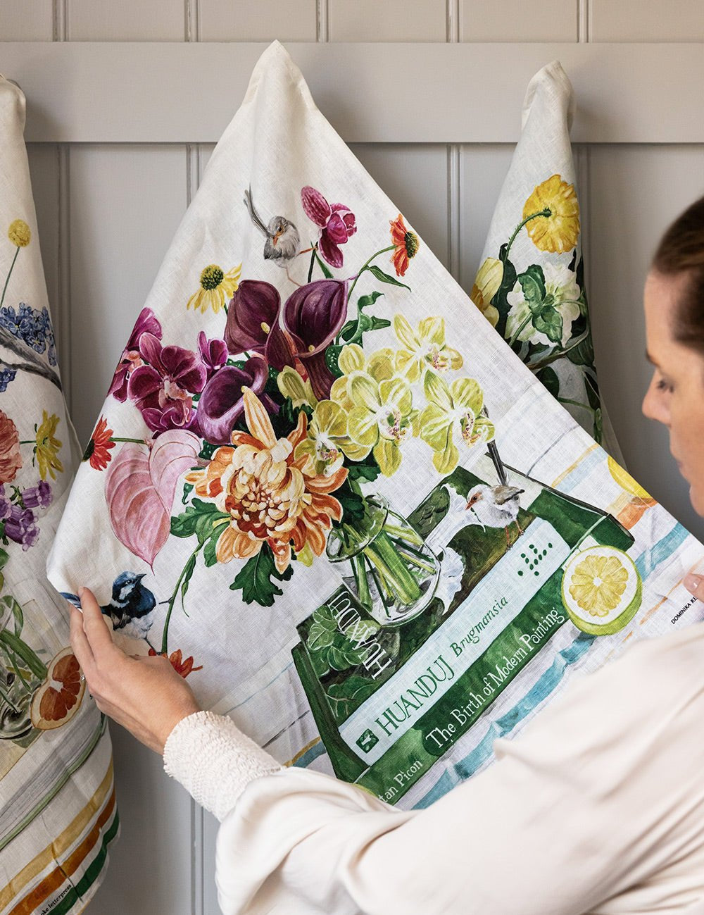 Fairy Wrens Linen Tea Towel - Pure Apotheca