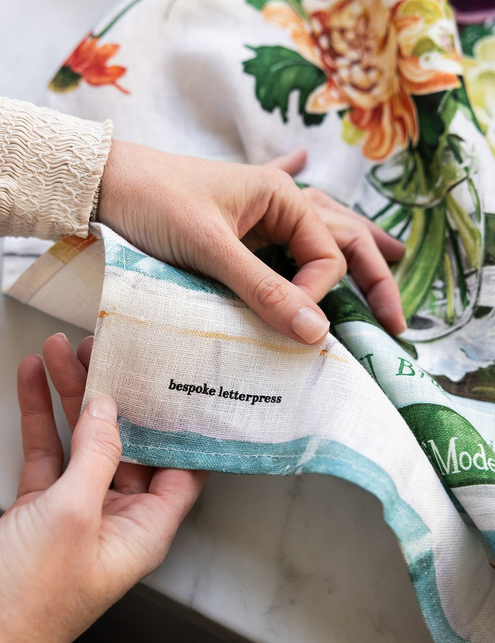 Fairy Wrens Linen Tea Towel - Pure Apotheca