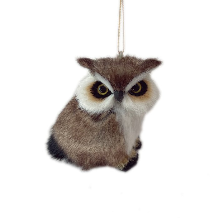 FAUX FUR HANGING OWL DECORATION - Pure Apotheca