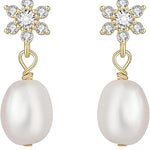 Fleur Pearl Stud Earrings - Pure Apotheca
