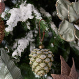 FROSTED GREEN PINECONE BAUBLE - Pure Apotheca