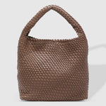 Gabby Woven Shoulder Bag Chocolate - Pure Apotheca