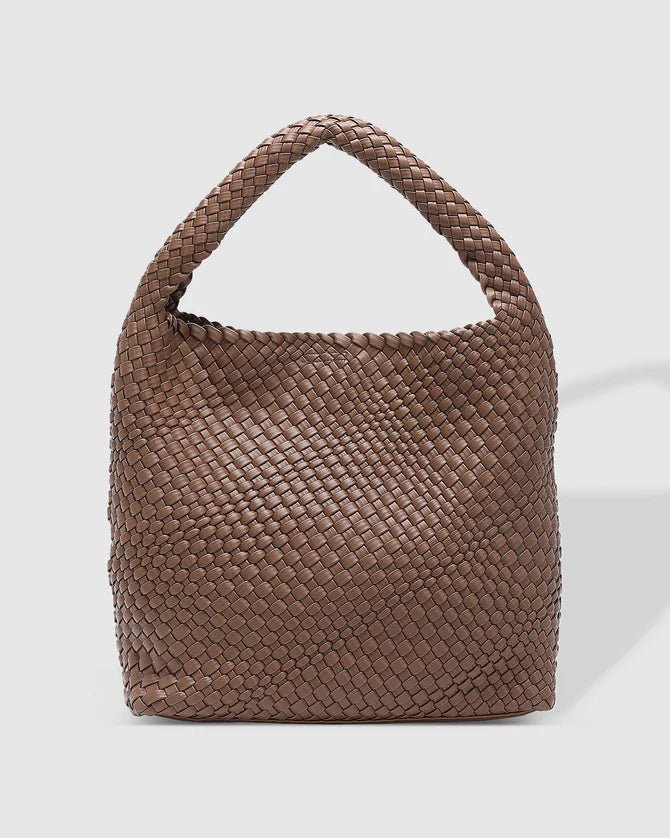 Gabby Woven Shoulder Bag Chocolate - Pure Apotheca