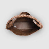 Gabby Woven Shoulder Bag Chocolate - Pure Apotheca