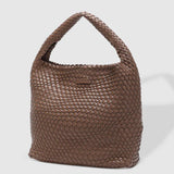 Gabby Woven Shoulder Bag Chocolate - Pure Apotheca