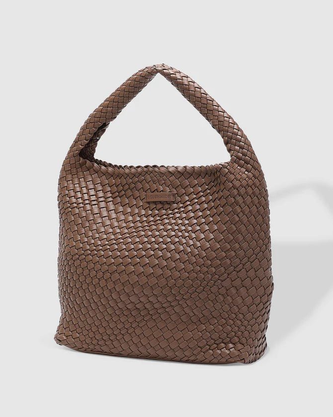 Gabby Woven Shoulder Bag Chocolate - Pure Apotheca