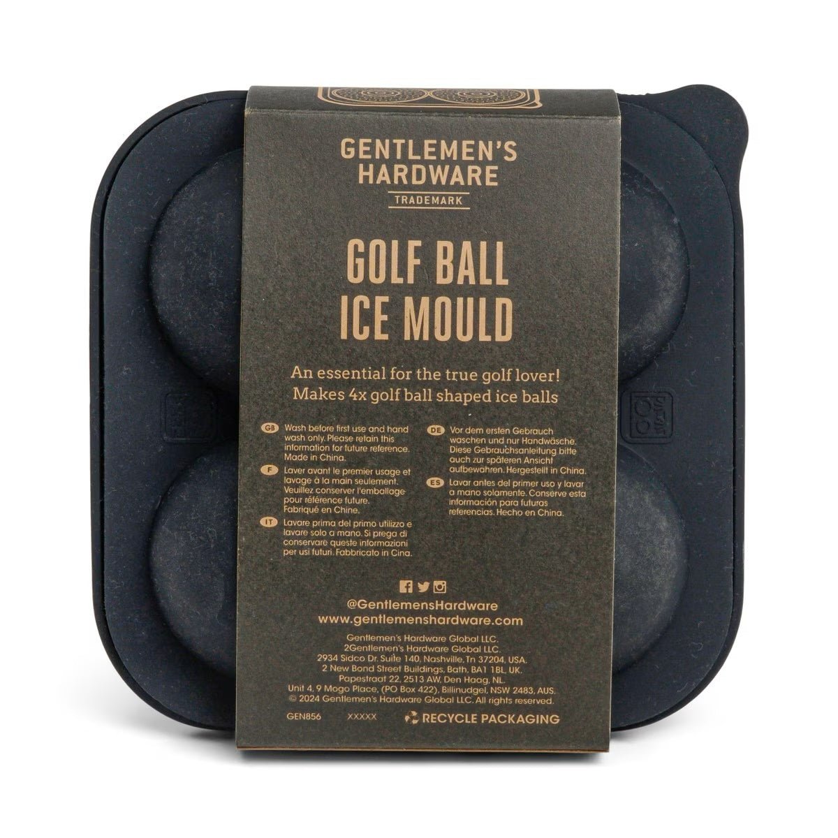 Gentleman’s Hardware Golf Ball Ice Mould - Pure Apotheca