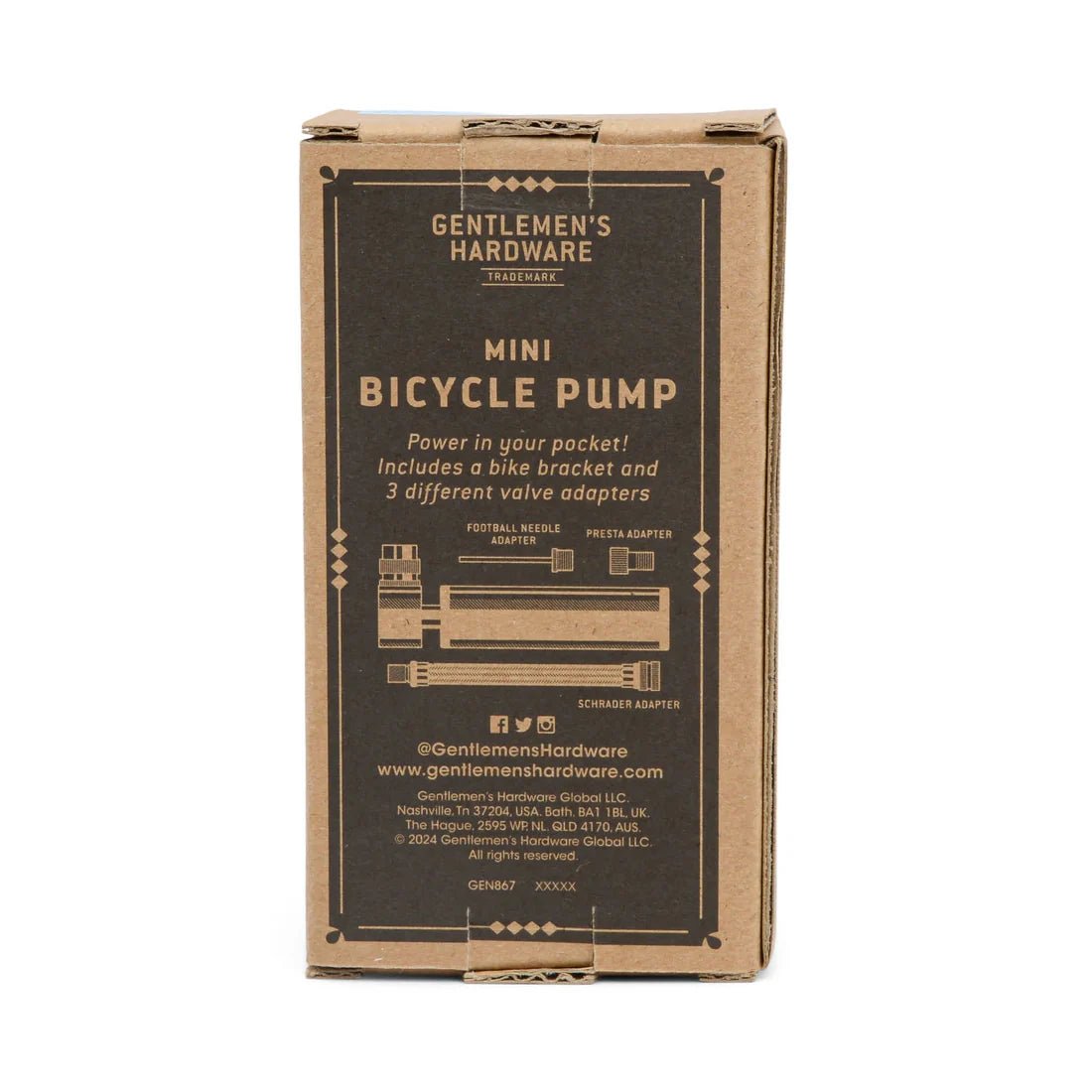 Gentleman’s Hardware Mini Bicycle Pump - Pure Apotheca