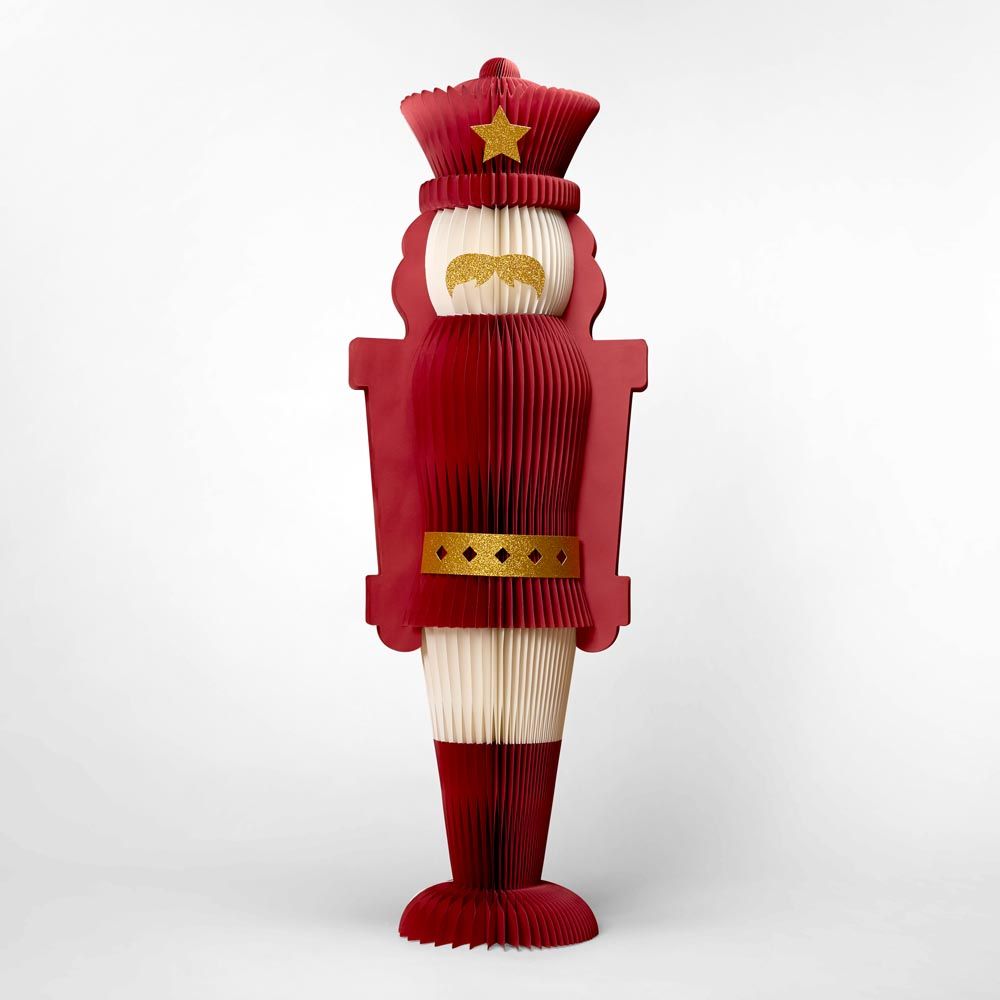 Giant Paper Star Nutcracker Red & White - Pure Apotheca