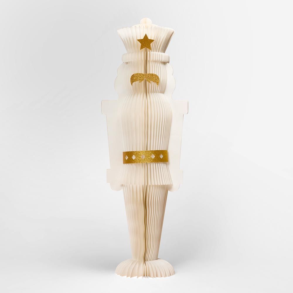 Giant Paper Star Nutcracker White & Gold - Pure Apotheca