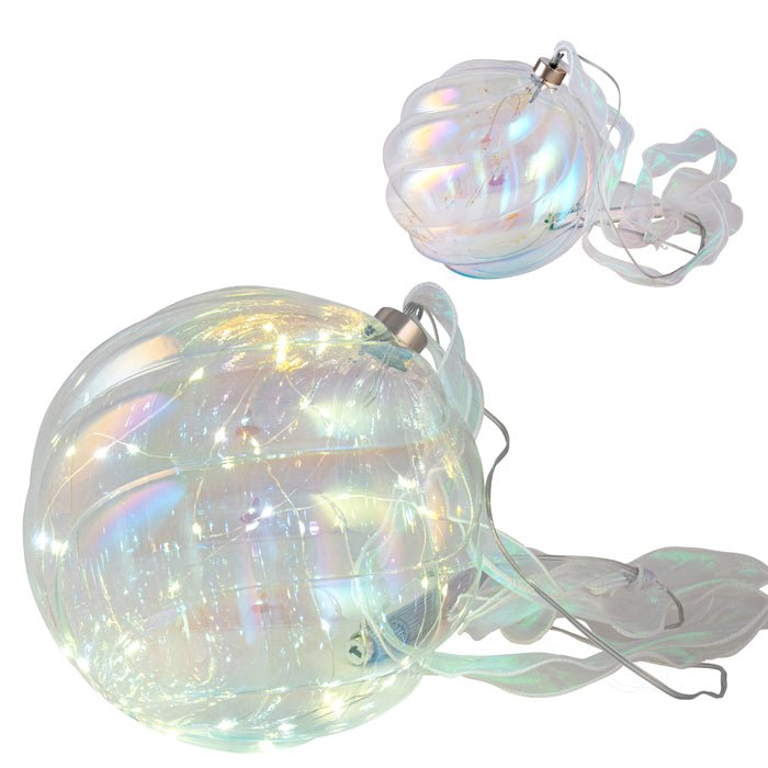 GLASS LED IRRIDESCENT HANGING BALL - Pure Apotheca