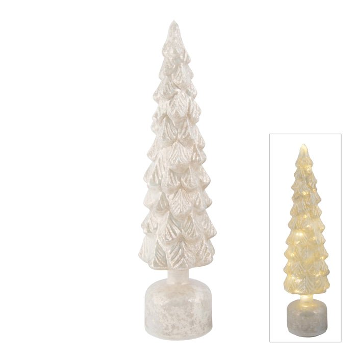 GLASS ROTATING LED TREE WHITE LGE - Pure Apotheca